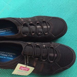 Skechers-Dark Brown Slip-Ons